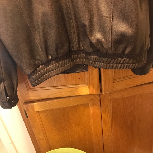 Wilson's Men's Brown Leather Bomber jacket VINTAGE - Picture 8 of 10